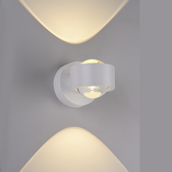 JUST LIGHT AKKU-CHIA LED AKKU-Wandleuchte Warmweiss Dimmbar 2W 2-fach weiss 19330-16