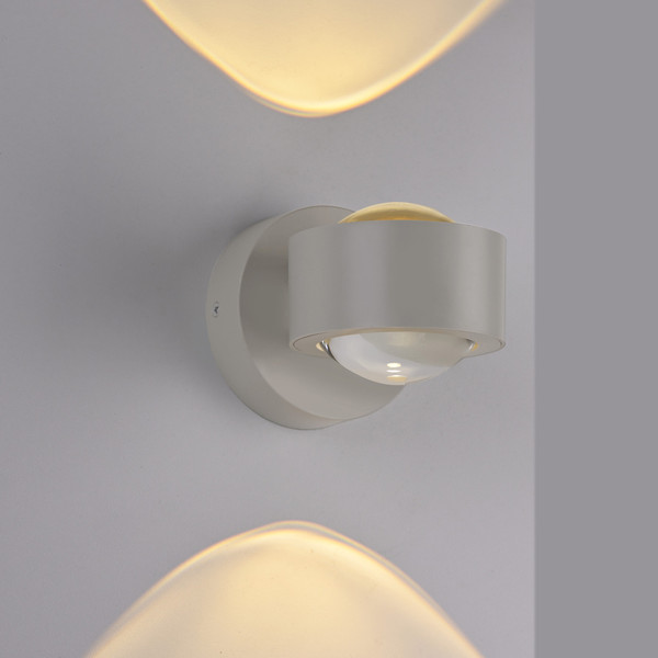 JUST LIGHT AKKU-CHIA LED AKKU-Wandleuchte Warmweiss Dimmbar 2W 2-fach Sandbrise 19330-39