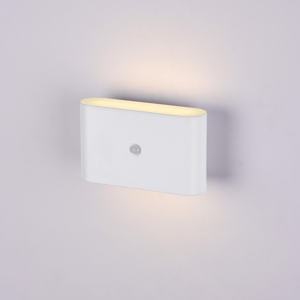 JUST LIGHT AKKU ZIDDY LED AKKU-Wandleuchte Warmweiss 3W 2-fach weiss IP44 19475-16
