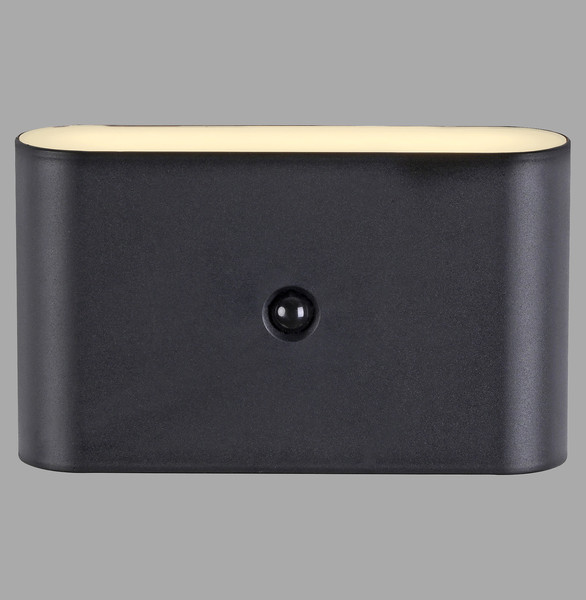 JUST LIGHT AKKU ZIDDY LED AKKU-Wandleuchte Warmweiss 3W 2-fach schwarz IP44 19475-18