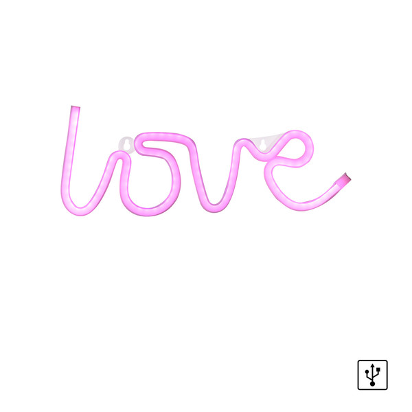 JUST LIGHT NEON-LOVE LED Neon-LED-Bild pink 6,5W pink 85021-87