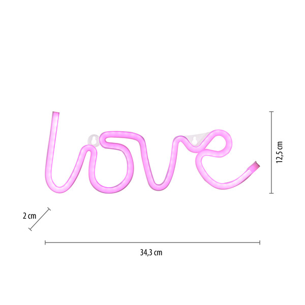 JUST LIGHT NEON-LOVE LED Neon-LED-Bild pink 6,5W pink 85021-87