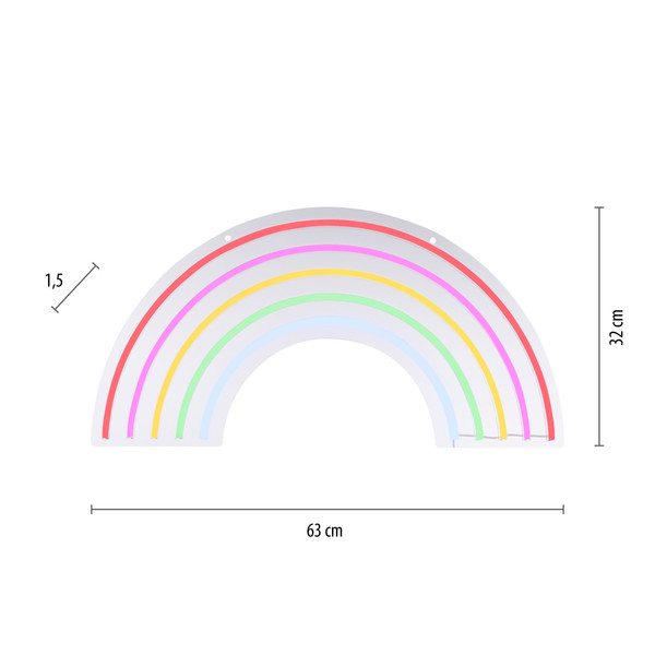 JUST LIGHT NEON-RAINBOW LED Neon-LED-Bild bunt 8,5W multicolor 85024-70