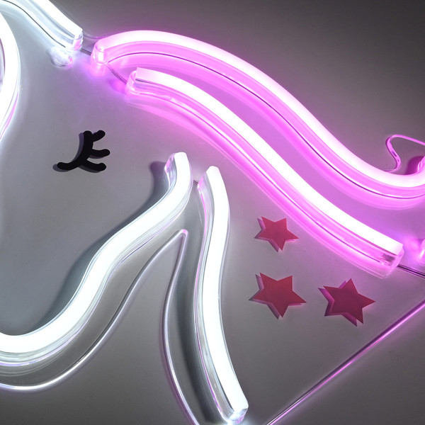 JUST LIGHT NEON-UNICORN LED Neon-LED-Bild Pink,weiss 6,5W multicolor 85025-70