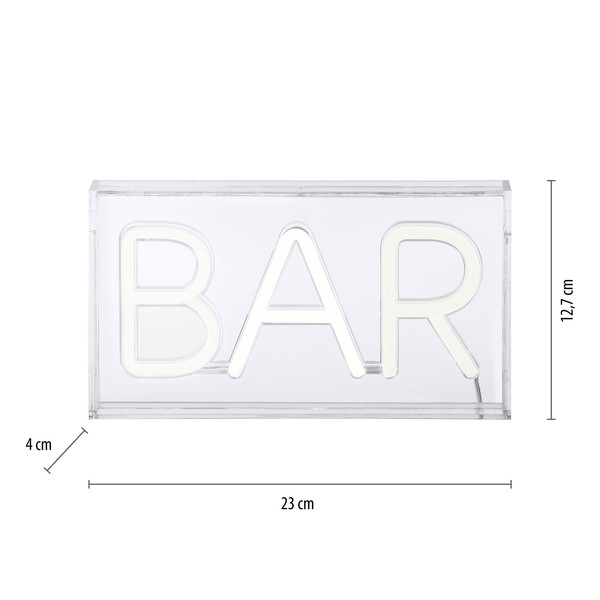 JUST LIGHT NEON-BAR LED Neon-LED-Bild weiß 7,5W weiss 85026-16