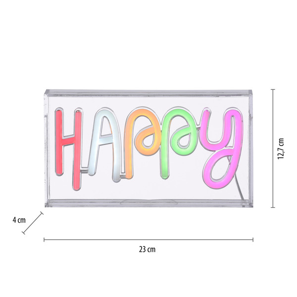 JUST LIGHT NEON-HAPPY LED Neon-LED-Bild bunt 6,5W multicolor 85027-70