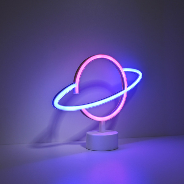 JUST LIGHT NEON-SATURN LED Neon-LED-Bild Pink,blau 1W multicolor 85029-70