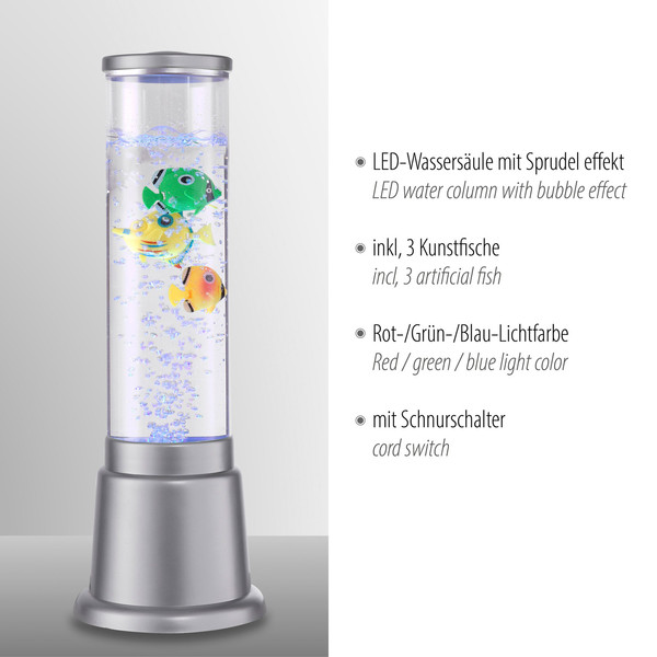 JUST LIGHT AVA LED Wassersäule RGB 0,6W 12-fach silber 85127-21