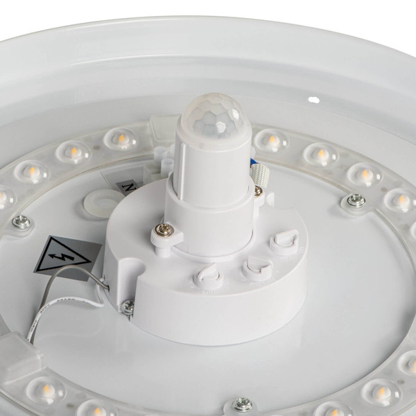 Kanlux LED Deckenleuchte Fogler 12W neutralweiss 4000K Bewegungsmelder Weiß Metall Ø28cm 18122