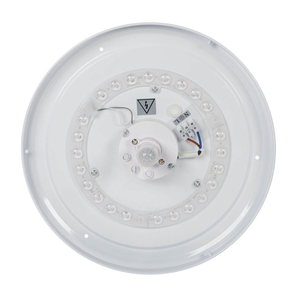 Kanlux LED Deckenleuchte Fogler 17W neutralweiss 4000K Bewegungsmelder Weiß Metall Ø33cm 18123