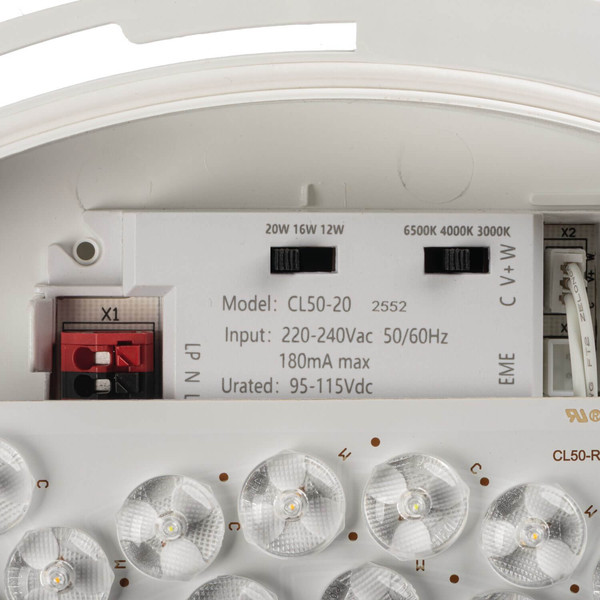 Kanlux LED Deckenleuchte Daba 20W CCT warm-/neutral-/tageslichtweiss 3000K/4000K/6500K 90Ra IP65 Weiß Ø32cm 19068