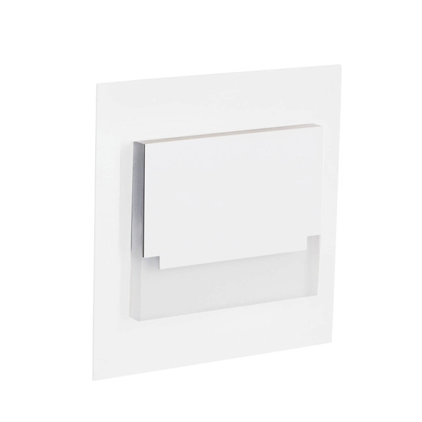Kanlux LED Wandeinbauleuchte Sabik 0,8W warmweiss 3000K Weiß Edelstahl 23796