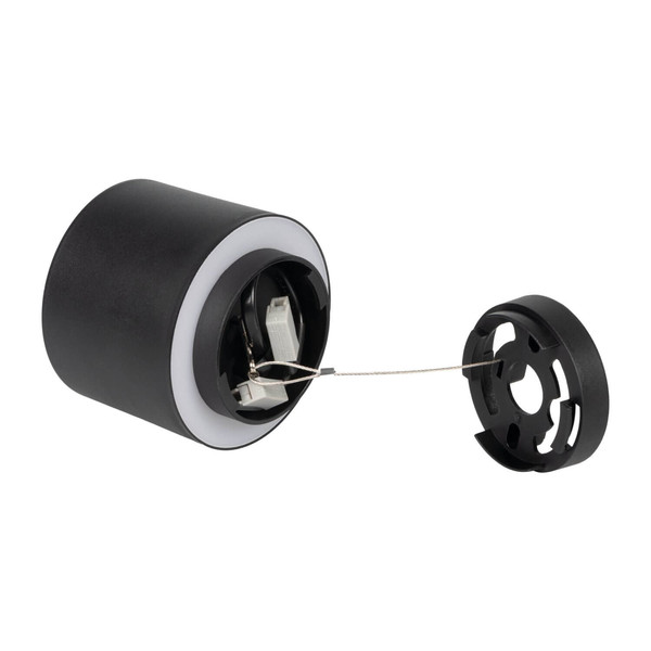 Kanlux LED Aufbaustrahler Sonor 6W CCT warm-/neutral-/tageslichtweiss 3000K/4000K/5700K Schwarz Aluminium Ø9cm 24365