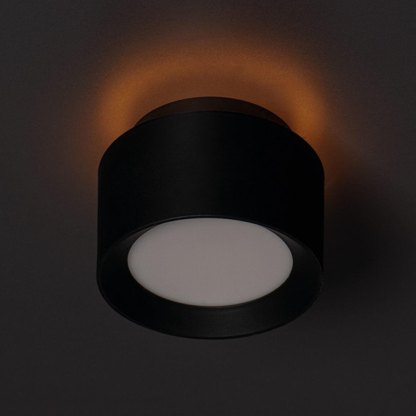 Kanlux LED Aufbaustrahler Sonor 12W CCT warm-/neutral-/tageslichtweiss 3000K/4000K/5700K Schwarz Aluminium Ø14cm 24367