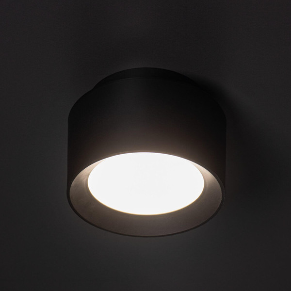 Kanlux LED Aufbaustrahler Sonor 12W CCT warm-/neutral-/tageslichtweiss 3000K/4000K/5700K Schwarz Aluminium Ø14cm 24367