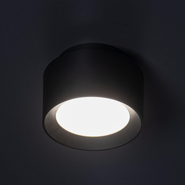 Kanlux LED Aufbaustrahler Sonor 12W CCT warm-/neutral-/tageslichtweiss 3000K/4000K/5700K Schwarz Aluminium Ø14cm 24367