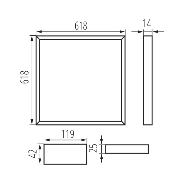 Kanlux 26759 LED-Rahmen-Panel AVAR CCTl 6262 32W-CCT