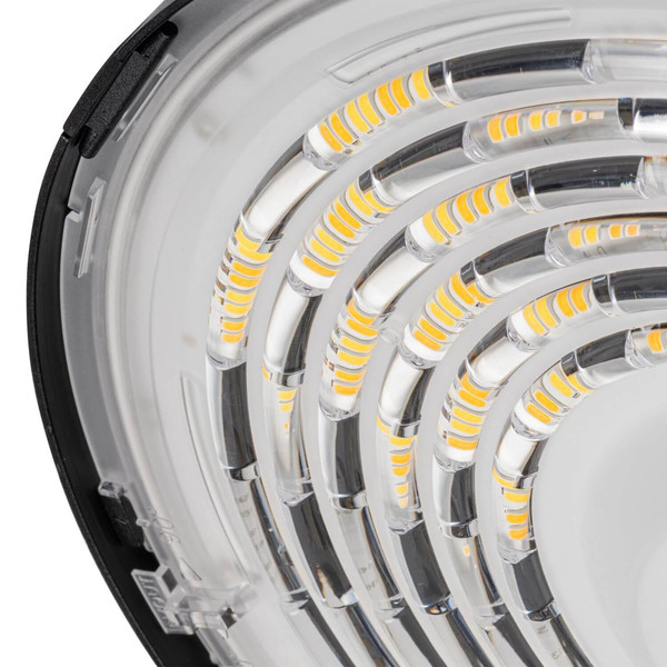 Kanlux LED Hallenstrahler HB Pro 200W CCT neutral-/tageslichtweiss 4000K/5000K/6500K dimmbar IP65 Schwarz Aluminium Ø31cm 27168