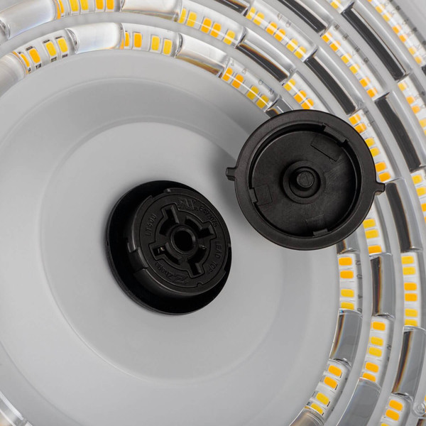 Kanlux LED Hallenstrahler HB Pro 200W CCT neutral-/tageslichtweiss 4000K/5000K/6500K dimmbar IP65 Schwarz Aluminium Ø31cm 27168