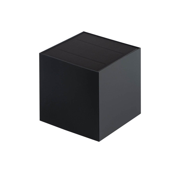 Kanlux LED Solar-Wandleuchte Reka 3W CCT warm-/neutral-/tageslichtweiss 3000K/4000K/6500K Bewegungsmelder Akku IP65 Graphit Aluminium 10x10cm 28996