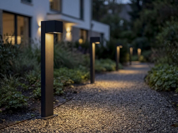 Kanlux Standfuß für Außenleuchte Reka mit Bodenplatte 50cm Graphit 28998