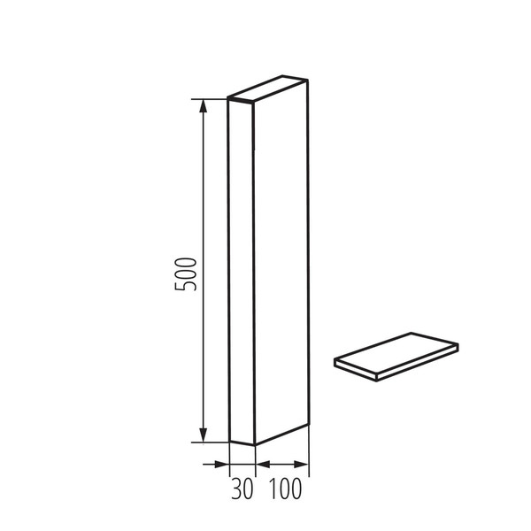 Kanlux Standfuß für Außenleuchte Reka mit Bodenplatte 50cm Graphit 28998