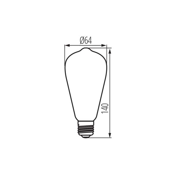 Kanlux 29643 XLED LED Filament Lampe E27 5W 1800K Extra-warmweiss