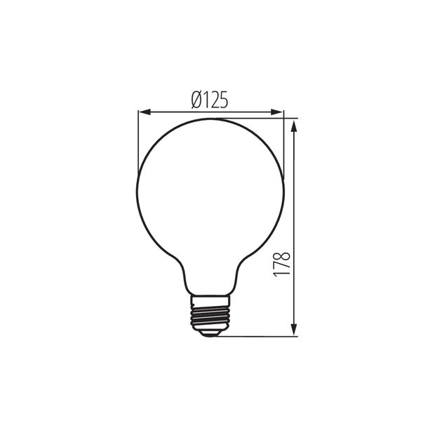 Kanlux 29645 XLED LED Filament Lampe E27 5W 1800K Extra-warmweiss