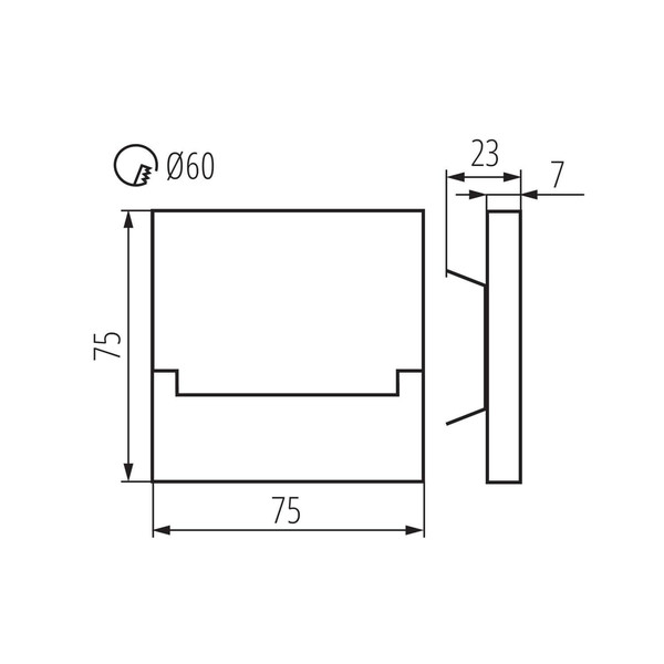 Kanlux LED Wandeinbauleuchte Sabik 0,8W neutralweiss 4000K Edelstahl 32489