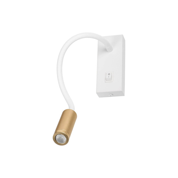 Kanlux LED Wandleuchte Tonil 3,3W warmweiss 3000K Weiß Gold Aluminium 37cm 32518