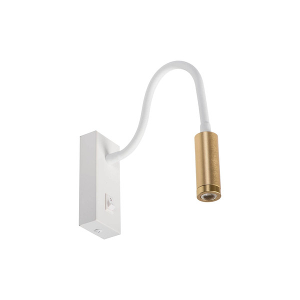 Kanlux LED Wandleuchte Tonil 3,3W warmweiss 3000K Weiß Gold Aluminium 37cm 32518