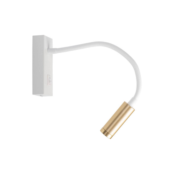 Kanlux LED Wandleuchte Tonil 3,3W warmweiss 3000K Weiß Gold Aluminium 37cm 32518