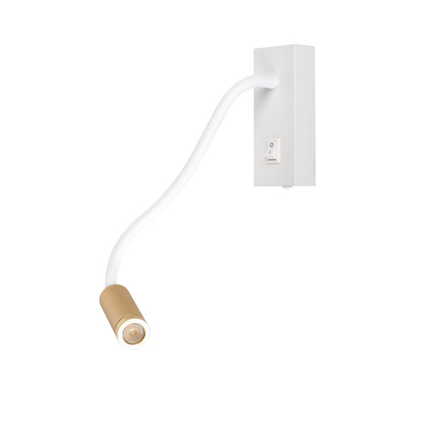 Kanlux LED Wandleuchte Tonil 3,3W warmweiss 3000K Weiß Gold Aluminium 37cm 32518