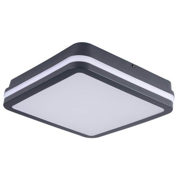 Kanlux LED- Deckenleuchte BENO Graphit IP54 Bewegungssensor 33347
