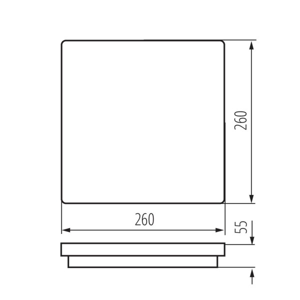 Kanlux LED- Deckenleuchte BENO Graphit IP54 Bewegungssensor 33347