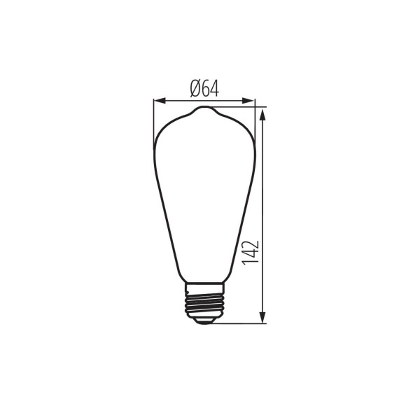 Kanlux Lampe XLED ST64 SW E27 Bernstein 4W 33517