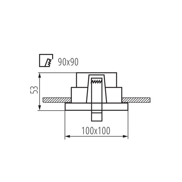 Kanlux Einbau-Downlight, Einbauleuchte REUL Gx5,3/GU10 Weiß 33660