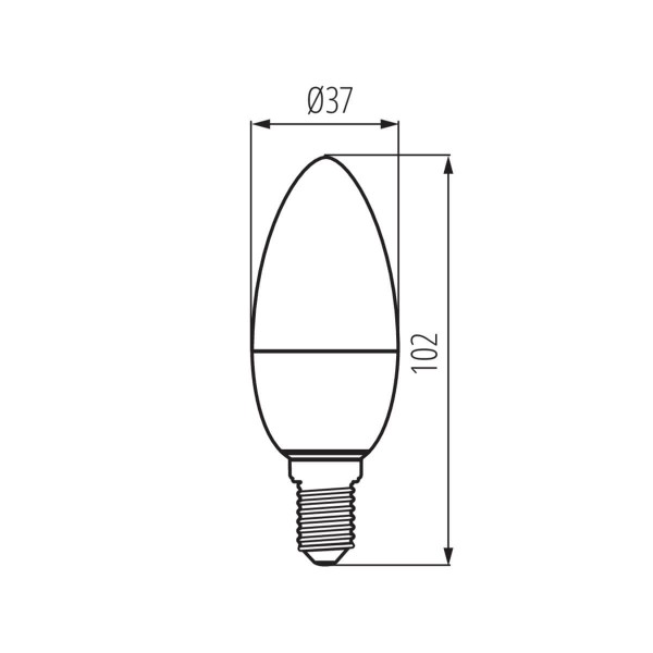 Kanlux IQ-LED C37E14 4,2W-CW E14 LED Leuchte / stimmt aber nicht Weiß 4.2W 33730