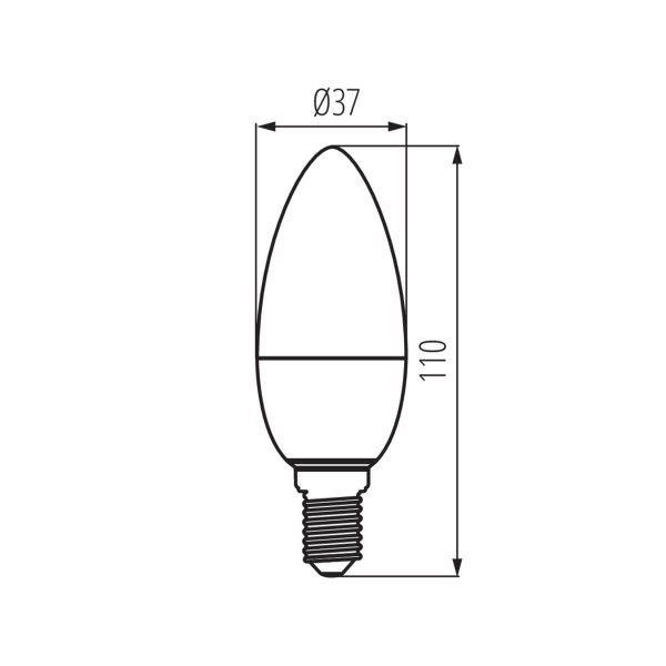 Kanlux Lampe IQ-LED C37 E14 Weiß 7.2W 33732