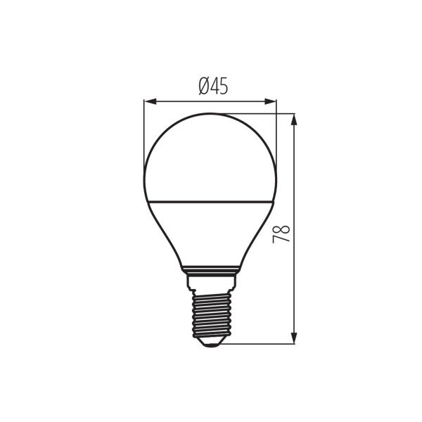 Kanlux Lampe IQ-LED G45 E14 Weiß 4.2W 33735
