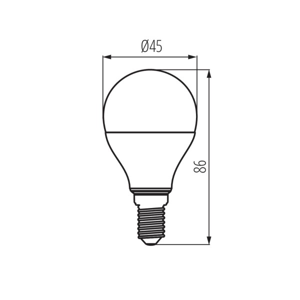 Kanlux Lampe IQ-LED G45 E14 Weiß 7.2W 33742