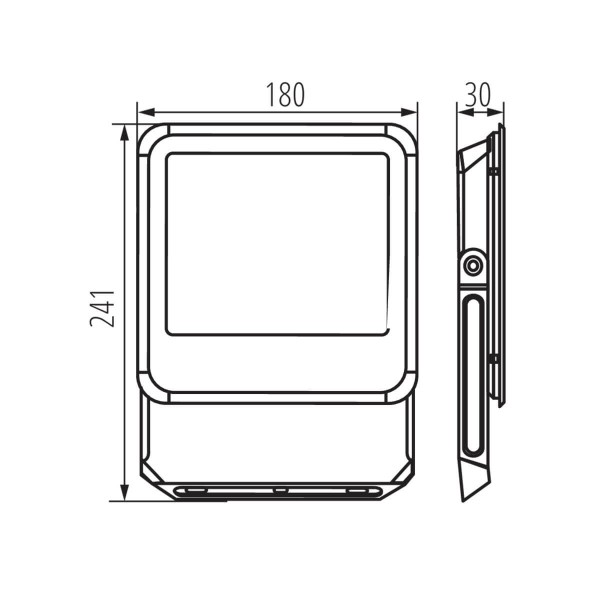 Kanlux LED Außenstrahler IQ-LED FL Schwarz IP65 33883