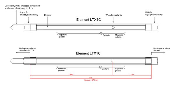 Kanlux ALIN LED Linearleuchten-System LM-LTX1C-ML-WW-MAT-S 35058