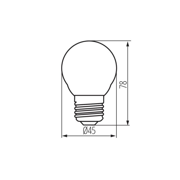 Kanlux Lampe XLED G45 E27 Transparent 6W 35274