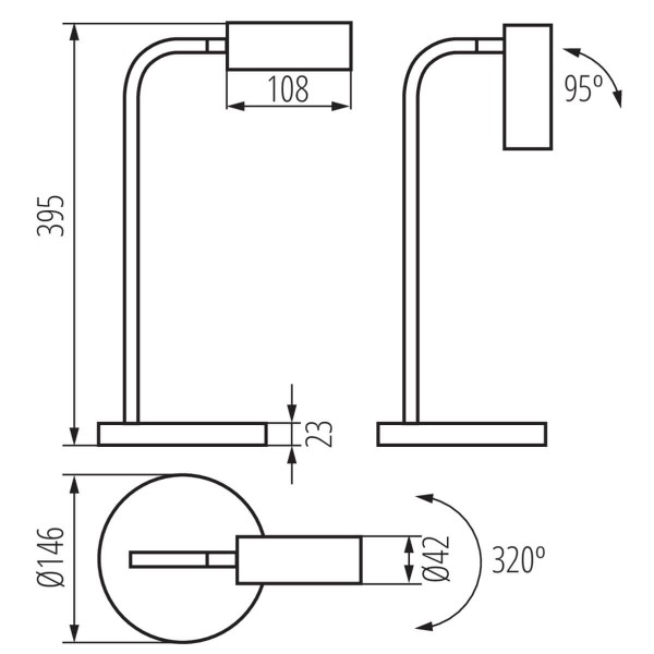 Kanlux LED-Schreibtischleuchte LEADIE Weiß 35290