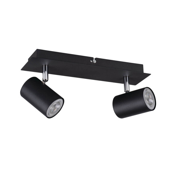 Kanlux Wand-Deckenleuchte EVALO GU10 Schwarz 2x 35693
