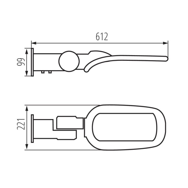 Kanlux Parkplatz-LED-Leuchte STRETON LED Grau IP65 36231