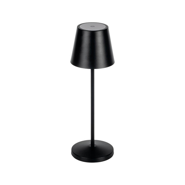 Kanlux LED Tischleuchte Inita 1,2W warmweiss 3000K Akku IP54 Schwarz Metall Ø11cm 36327