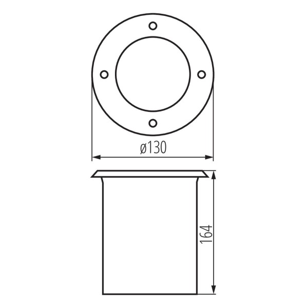 Kanlux Bodeneinbaustrahler BERG AD GU10 Edelstahl IP67 36430