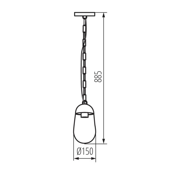 Kanlux Außenleuchte, Outdoorlampe LIEGO E27 Schwarz IP44 36531